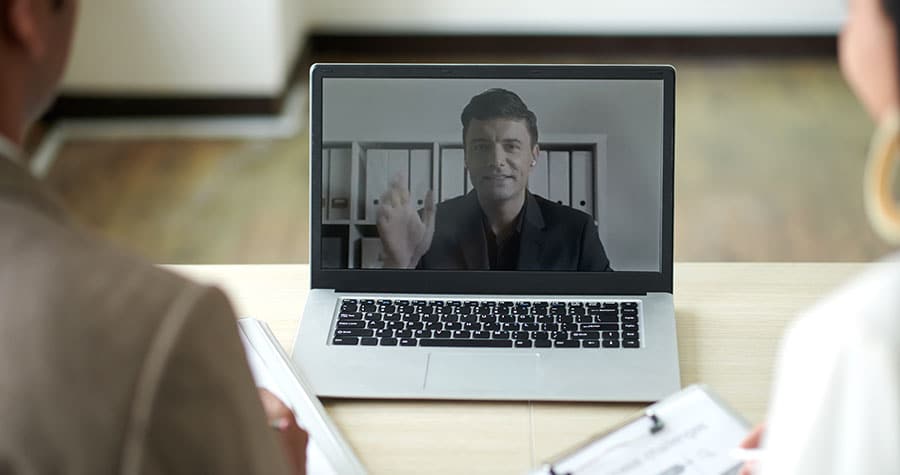 Online bankruptcy proceeding with judge
